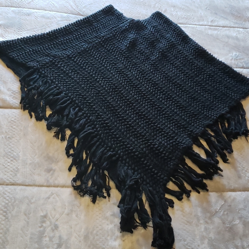 Knit poncho